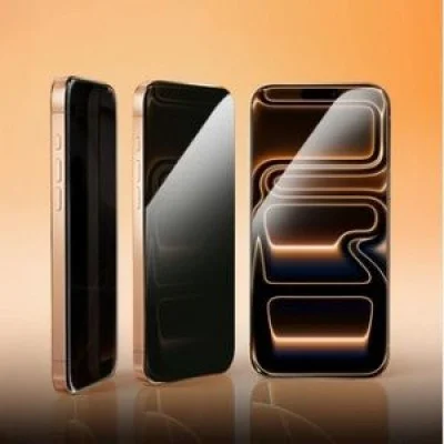 iPhone 17 Pro Tempered Glass Screen Protector by Mocol - Black for Privacy
